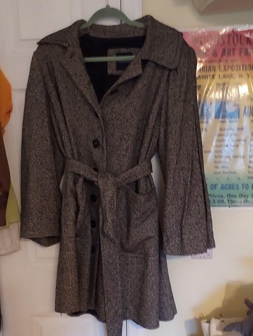 Magaschoni Womens Light Mid Length Coat Sz 12